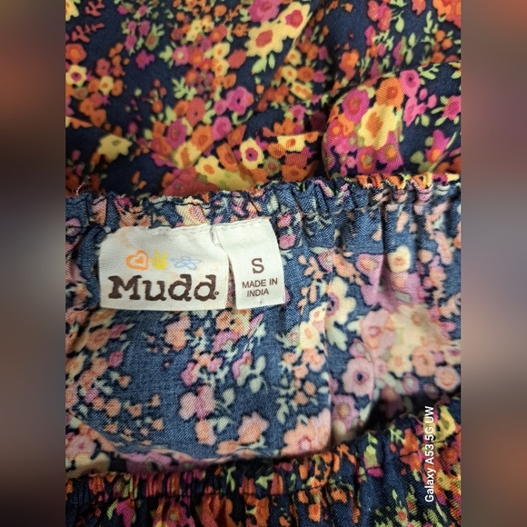 Mudd S Shorts Romper Elastic Band Round Chest & Smocked Elastic Waist - Picture 5 of 7